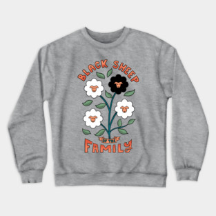 Black sheep flower Crewneck Sweatshirt