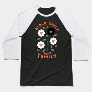 Black sheep flower Baseball T-Shirt