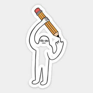 Drawing middle finger Sticker