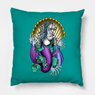 Hippocampus Fantasy Pillow