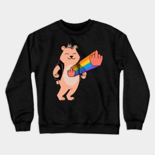 Bear middle finger Crewneck Sweatshirt