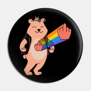 Bear middle finger Pin