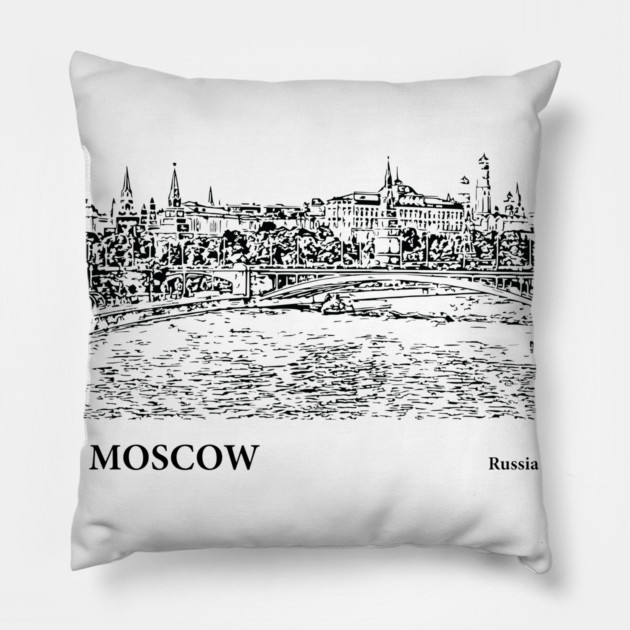 Moscow Russia Pillow by Lakeric