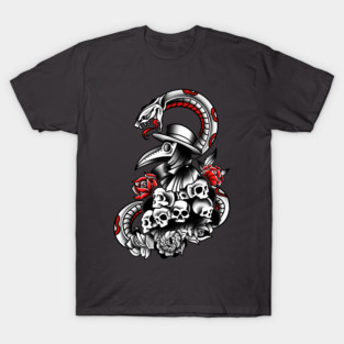 Plague Mask On Skulls T-Shirt