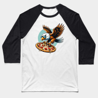 Funny Eagle hunting for Pizza Baseball T-Shirt