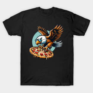 Funny Eagle hunting for Pizza T-Shirt