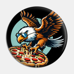 Funny Eagle hunting for Pizza Pin
