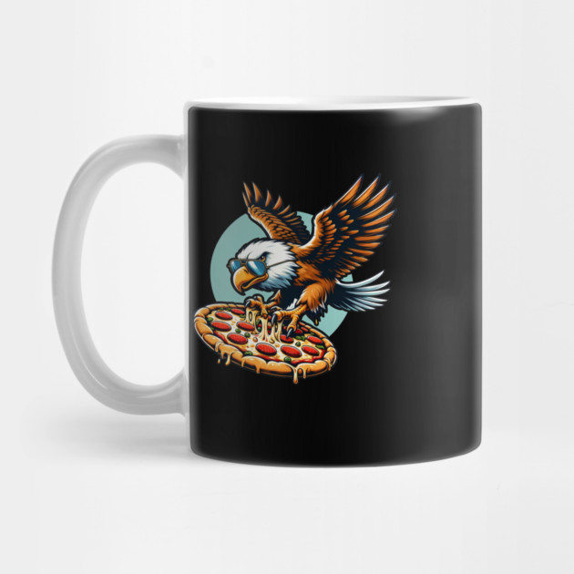 Funny Eagle hunting for Pizza by logiamerch