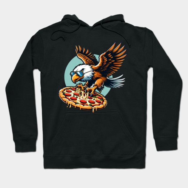Funny Eagle hunting for Pizza Hoodie by logiamerch