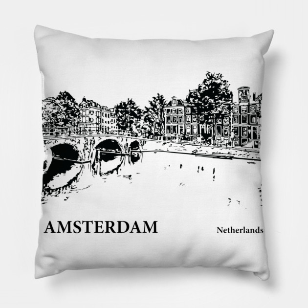 Amsterdam Netherlands Pillow by Lakeric