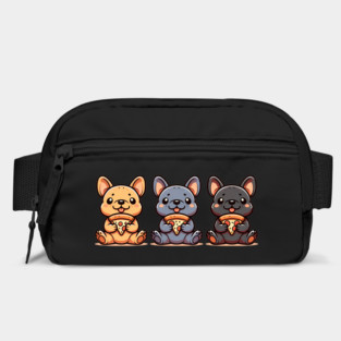 Cute Frenchie Dogs with Pizza, French Bulldogs Bag