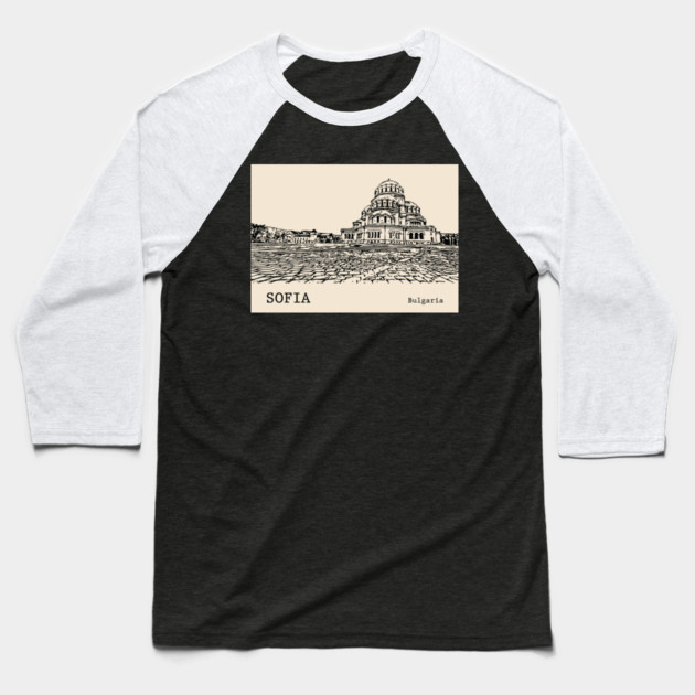 Sofia Bulgaria Baseball T-Shirt by Lakeric