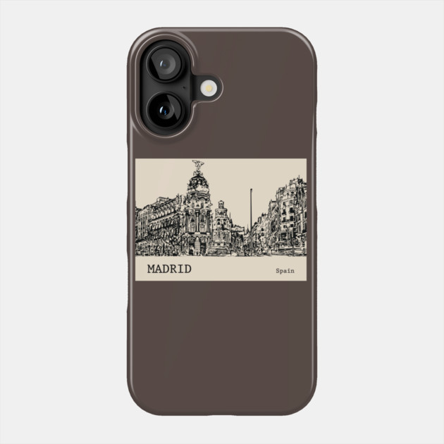 Madrid Spain Phone Case by Lakeric