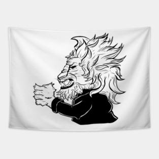 javier milei represented as a lion Tapestry