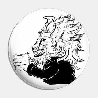 javier milei represented as a lion Pin