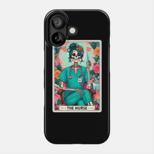 Nurse Funny Skeleton Tarot Card Phone Case