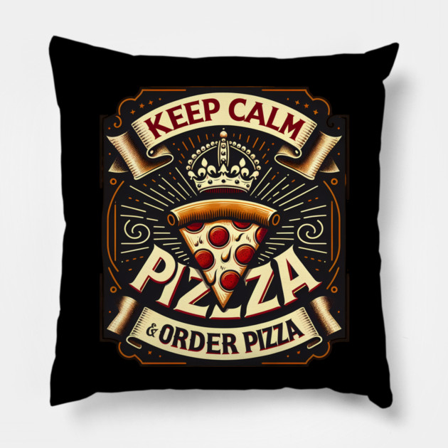 Funny Pizza Saying, Order Pizza Pillow by logiamerch