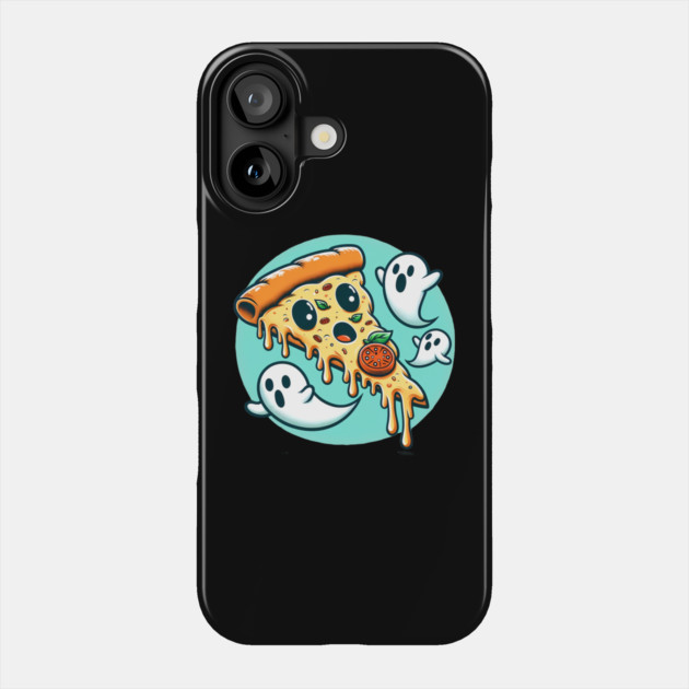 Funny Pizza Ghost Halloween Phone Case by logiamerch