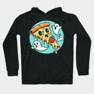 Funny Pizza Ghost Halloween Hoodie