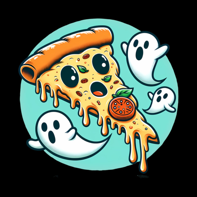Funny Pizza Ghost Halloween by logiamerch