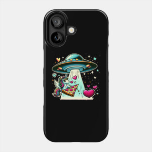 Funny Pizza Unicorn Ufo Phone Case