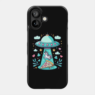 Funny Pizza Unicorn Ufo Phone Case