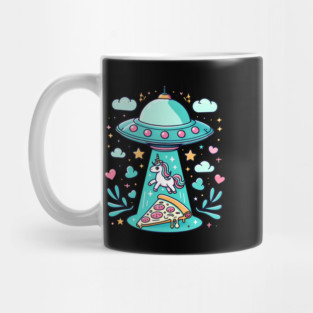 Funny Pizza Unicorn Ufo Mug