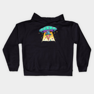 Funny Pizza Unicorn Ufo Kids Hoodie