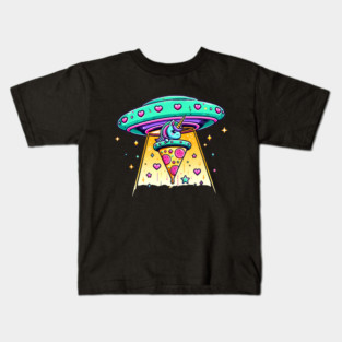 Funny Pizza Unicorn Ufo Kids T-Shirt
