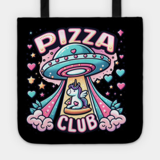 Funny Pizza Unicorn Ufo Tote