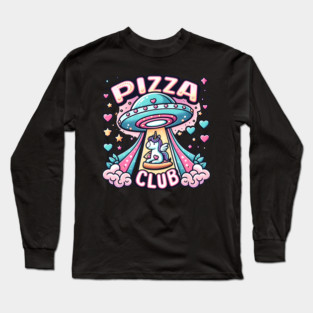 Funny Pizza Unicorn Ufo Long Sleeve T-Shirt