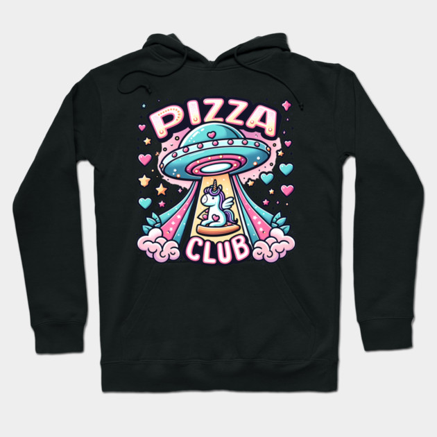 Funny Pizza Unicorn Ufo Hoodie by logiamerch