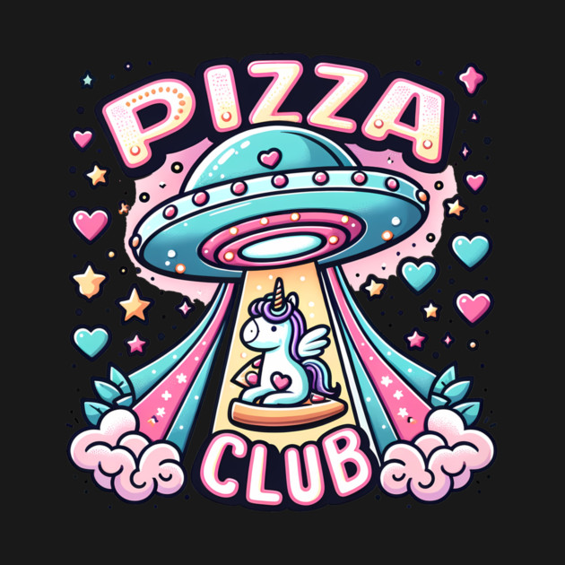 Funny Pizza Unicorn Ufo by logiamerch