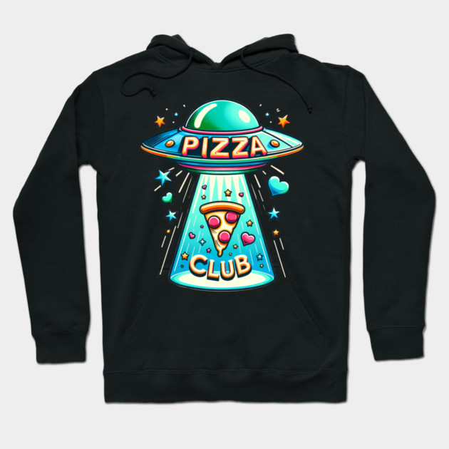 Funny Pizza Ufo, Pizza Club Hoodie by logiamerch