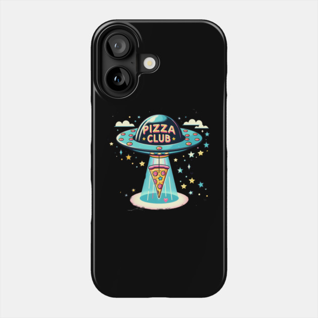 Funny Pizza Ufo, Pizza Club Phone Case by logiamerch
