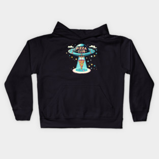 Funny Pizza Ufo, Pizza Club Kids Hoodie