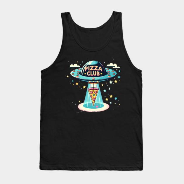 Funny Pizza Ufo, Pizza Club Tank Top by logiamerch