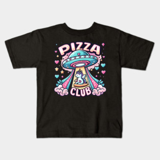 Funny Pizza , Unicorn, Ufo, Pizza Club Kids T-Shirt