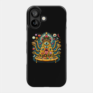 Dizza deity, Funny Pizza Lover Artwork Phone Case