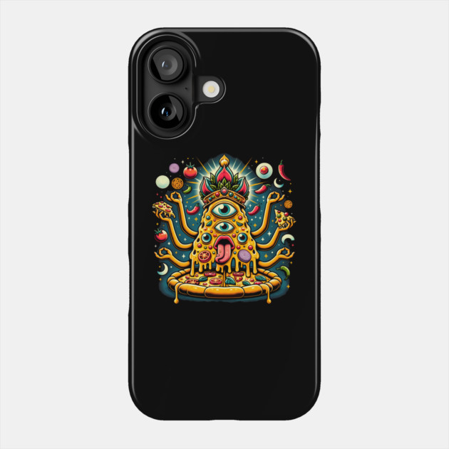 Dizza deity, Funny Pizza Lover Artwork Phone Case by logiamerch