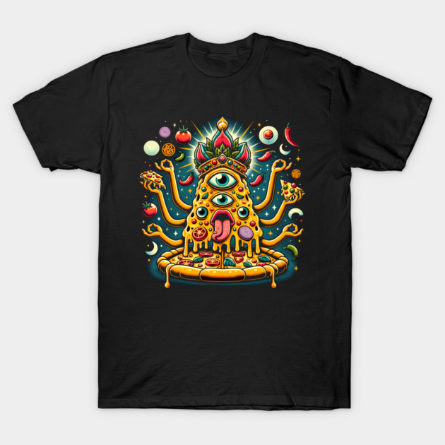 Dizza deity, Funny Pizza Lover Artwork T-Shirt by logiamerch