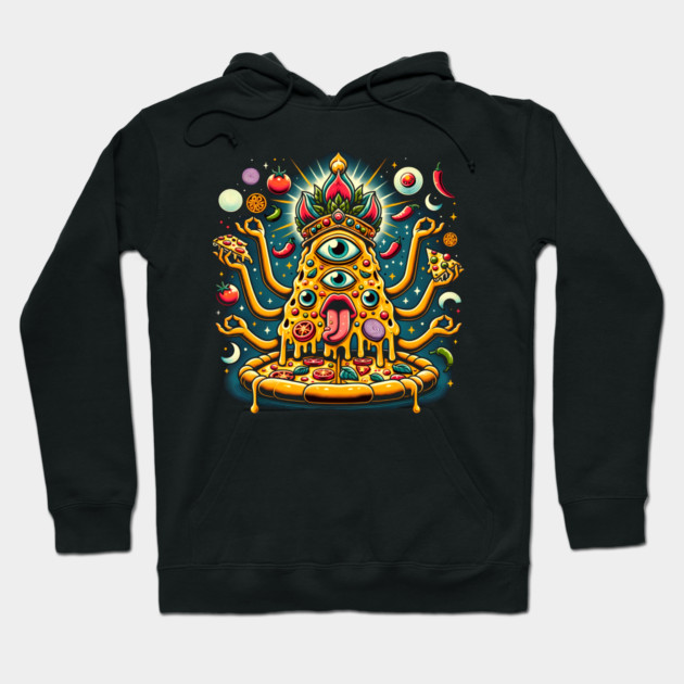 Dizza deity, Funny Pizza Lover Artwork Hoodie by logiamerch