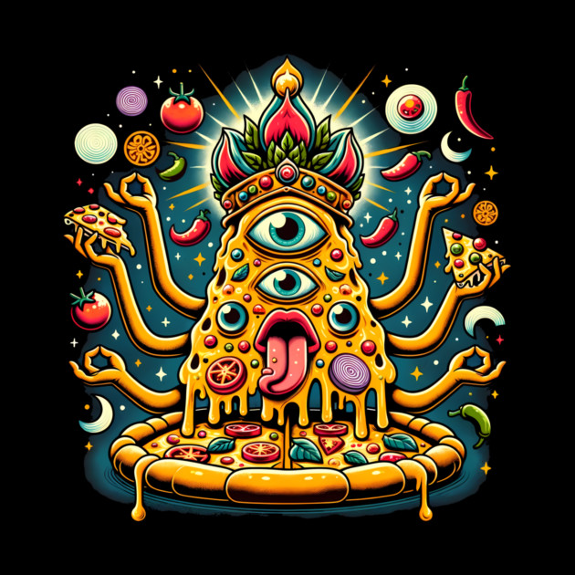Dizza deity, Funny Pizza Lover Artwork by logiamerch