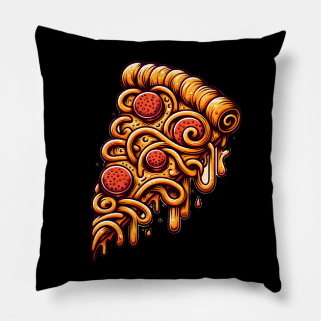 Pizza Artwork for Pizza lover Pillow by logiamerch