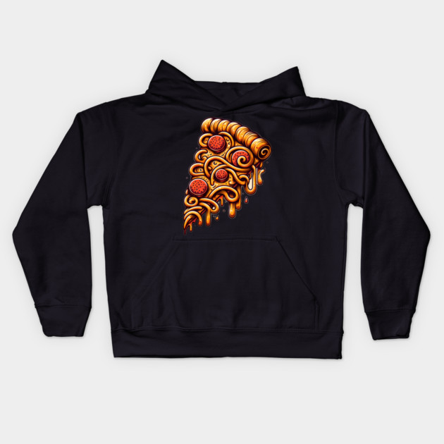Pizza Artwork for Pizza lover Kids Hoodie by logiamerch