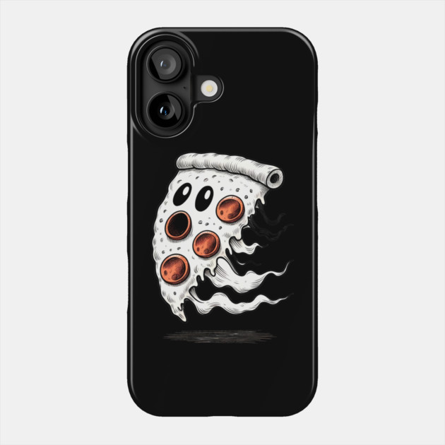 Funny Pizza Ghost Halloween Phone Case by logiamerch