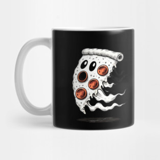 Funny Pizza Ghost Halloween Mug