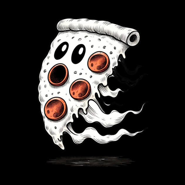 Funny Pizza Ghost Halloween by logiamerch
