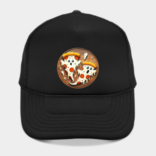 Funny Pizza Ghost Halloween Hat