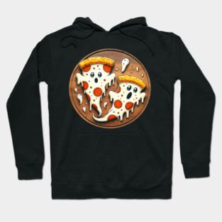 Funny Pizza Ghost Halloween Hoodie
